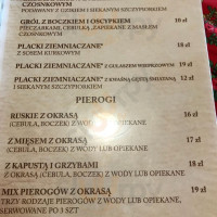 Dworek Ostoja menu