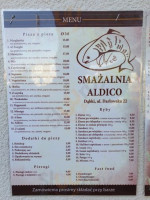 Aldico menu